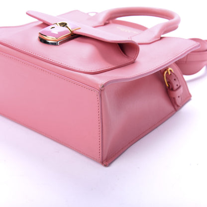 Balenciaga Calfskin Padlock Mini All Afternoon Tote Rose Fluo 10 of 14