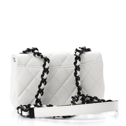 Chanel Caviar Quilted My Everything Small Flap White Black 3 of 11
