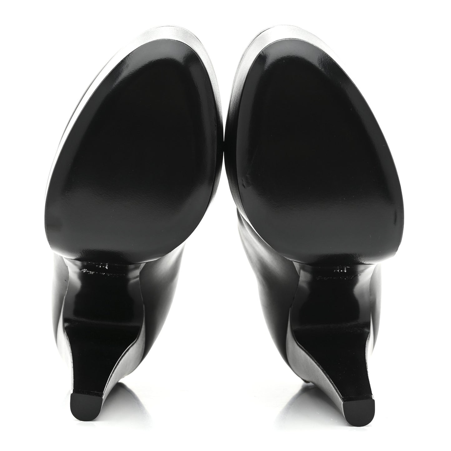 Calfskin Monogram Afterglow Platform Ankle Boots 36 Black