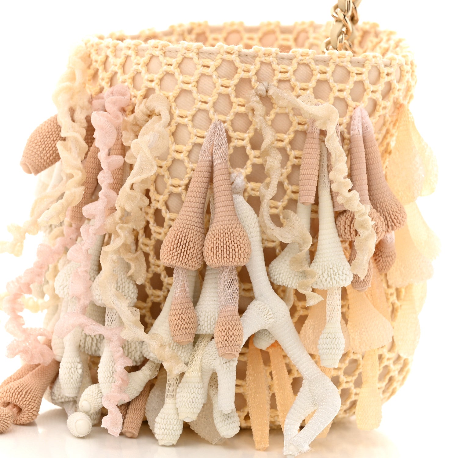 Chanel Crochet Seashell Coral Bag Light Beige 8 of 11