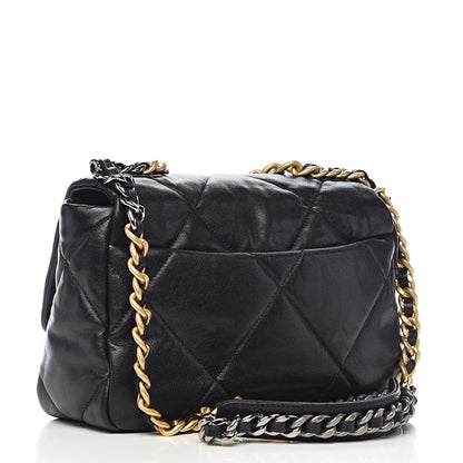 Chanel Lambskin Quilted Medium 19 Flap Black 3 of 12