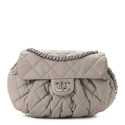 Chanel Washed Lambskin Quilted Medium Chain Around Flap Taupe 1 of 12