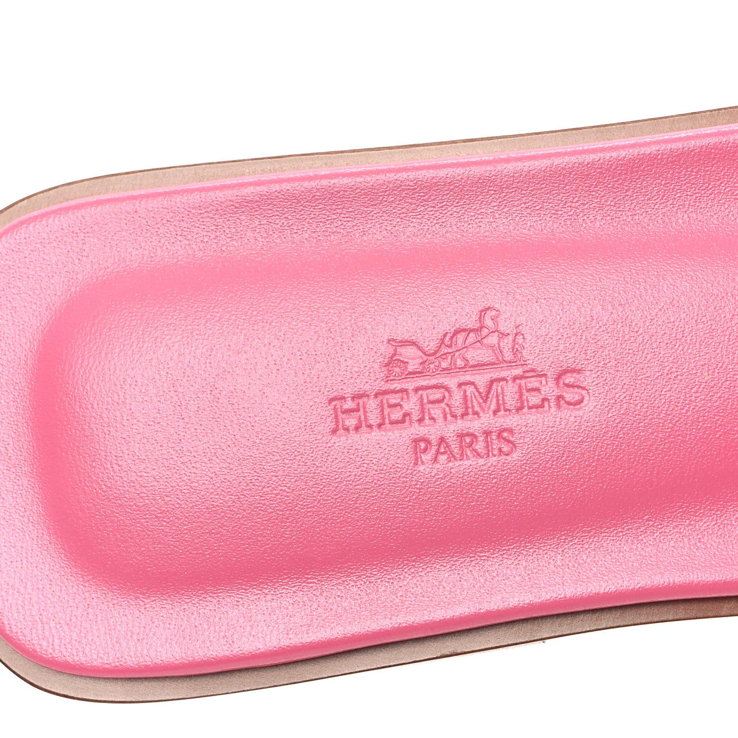 Hermes Suede Goatskin Oran Sandals 38.5 Rose Porcelaine 7 of 9