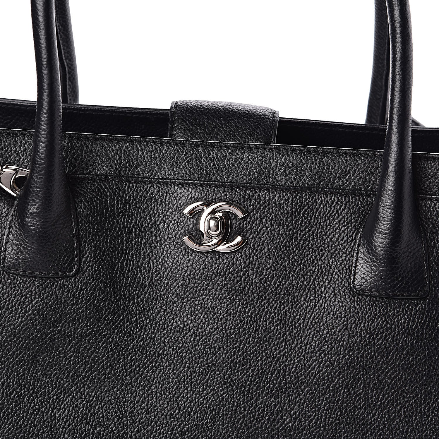 Chanel Calfskin Cerf Shopper Tote Black 10 of 11