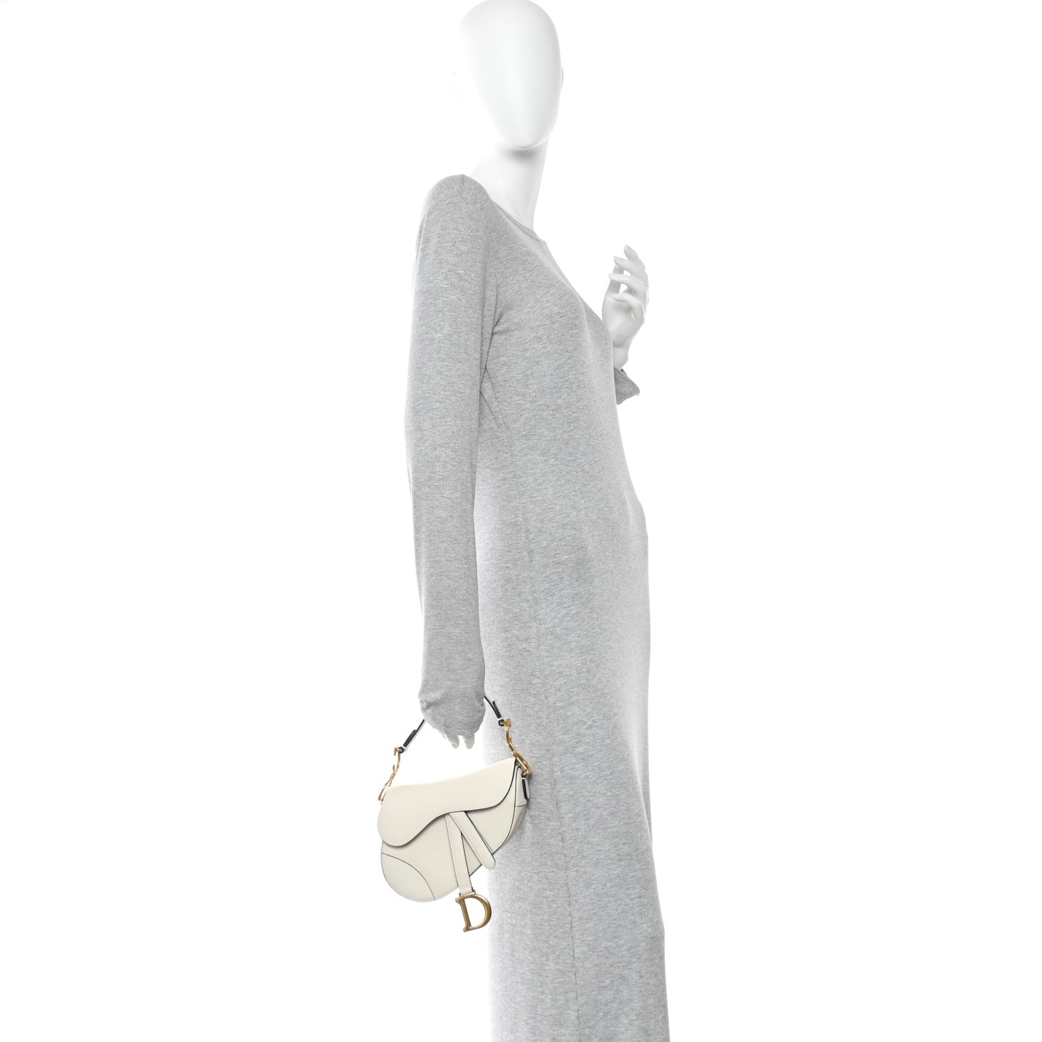 dior white mini dress Dior 2020 Mini Grained Calfskin Saddle Bag
