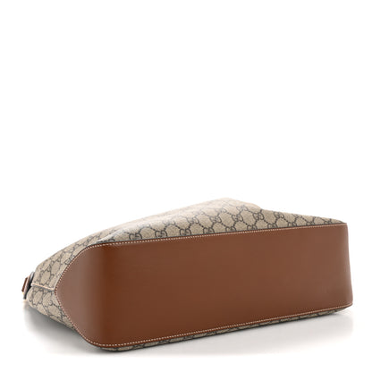 Gucci GG Supreme Monogram Large Linea A Hobo Light Brown 4 of 12