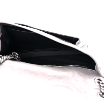 Saint Laurent Crinkled Calfskin Matelasse Monogram Medium Niki Chain Satchel Fog 5 of 9