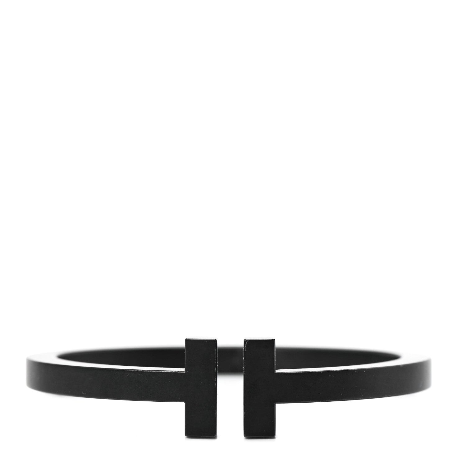 Tiffany Black-Coated Stainless Steel T Square Bracelet 1 of 6
