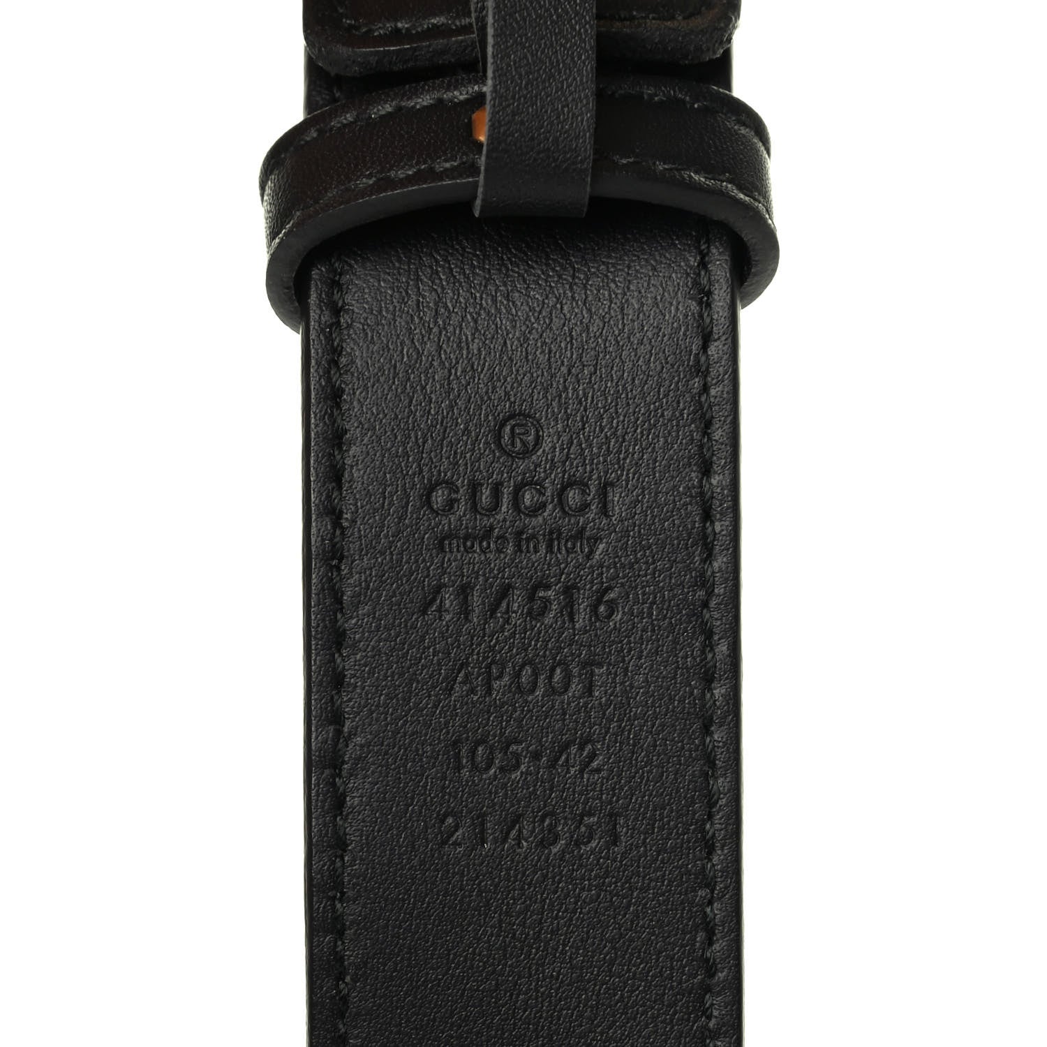 Gucci Moon Calfskin Double G 30mm Belt 105 42 Black 5 of 5