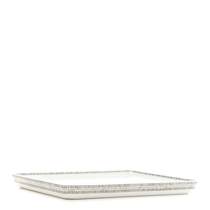 Hermes Porcelain Mosaique Au 24 Sushi Plate Platine 4 of 9