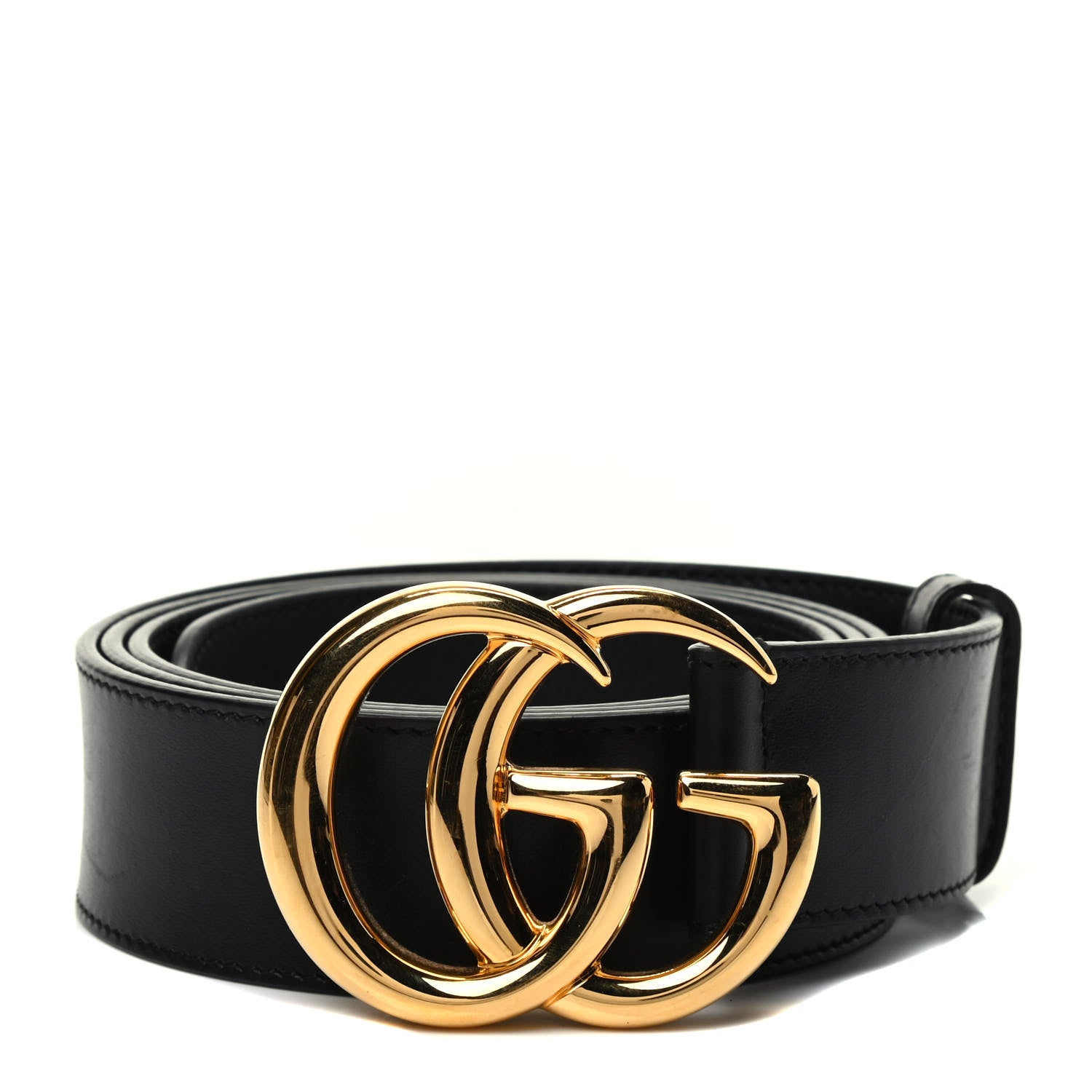 Gucci Plutone Calfskin Double G 40mm Belt 115 46 Black 1 of 3
