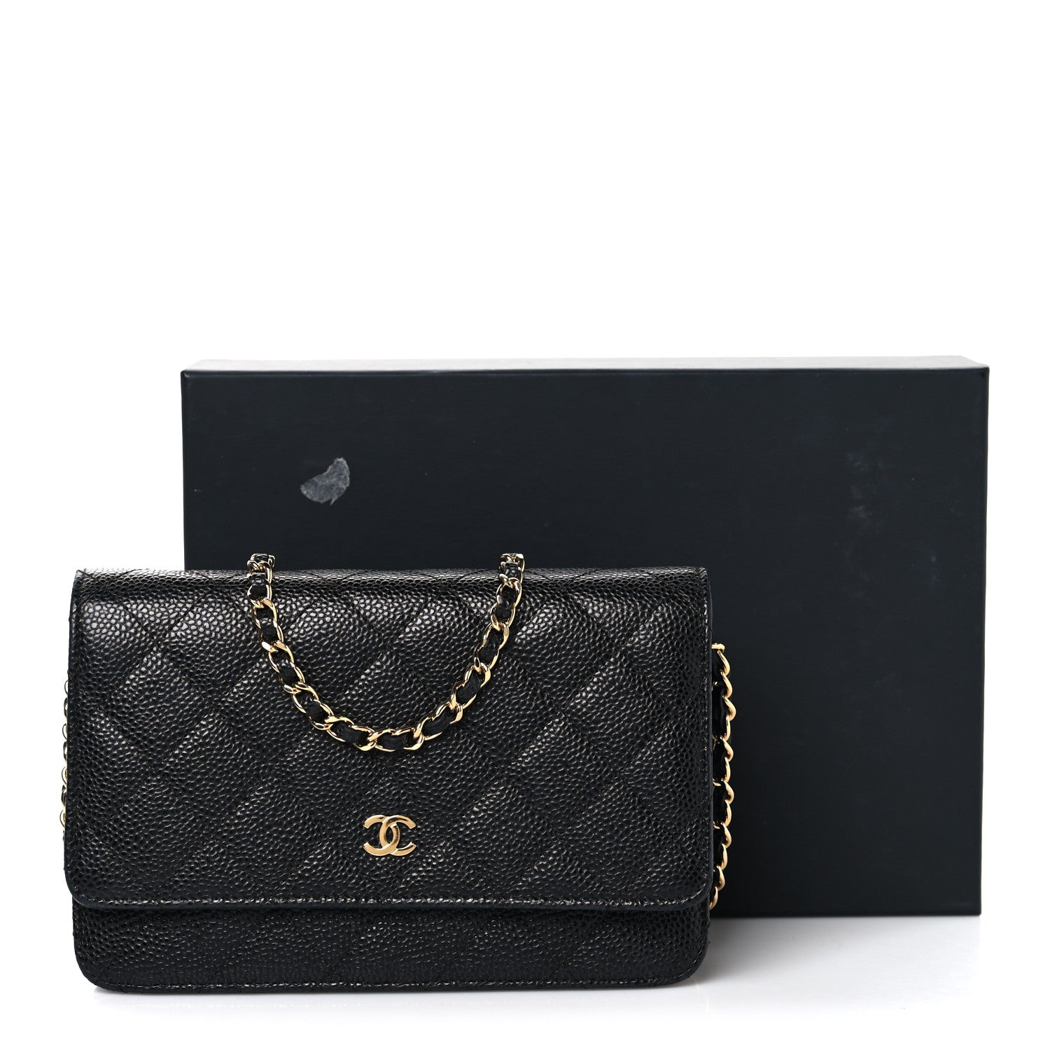 Chanel Caviar Quilted Wallet On Chain WOC Black 12 of 12