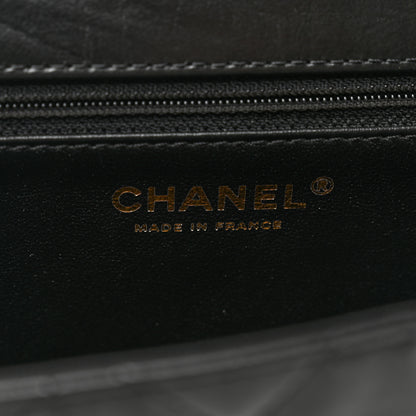 Chanel Crumpled Calfskin Quilted Clutch Black 6 of 7