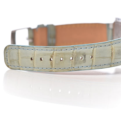 Louis Vuitton Stainless Steel Alligator 30mm Speedy Quartz Watch Blue 9 of 10