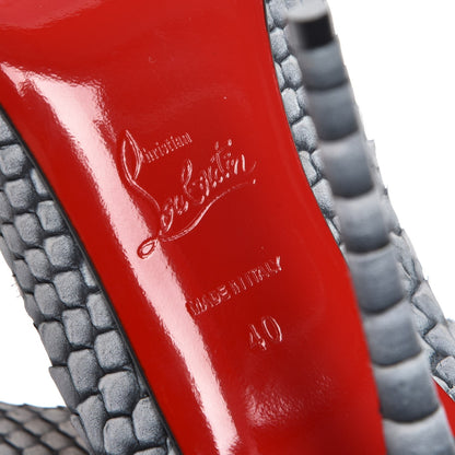 Christian Louboutin Python Frozen So Kate 120 Pumps 40 Black White 6 of 9