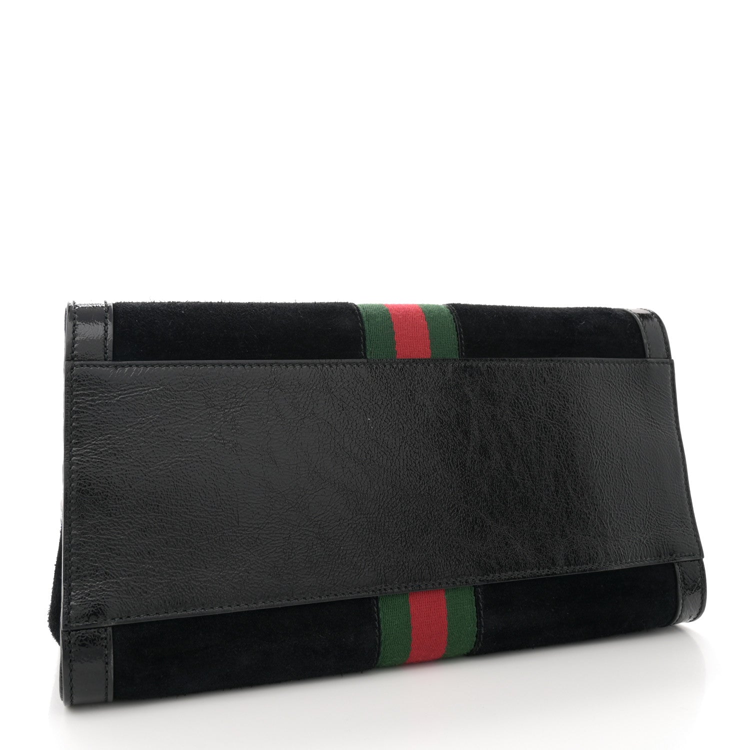 Gucci Suede Patent GG Web Medium Ophidia Tote Bag Black 4 of 13
