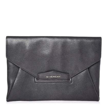 Givenchy Sugar Goatskin Medium Antigona Envelope Clutch Black 1 of 13