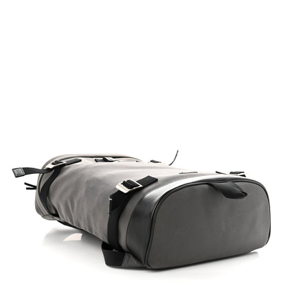 Saint Laurent Canvas Calfskin Rivington Race Convertible Backpack Storm 4 of 10