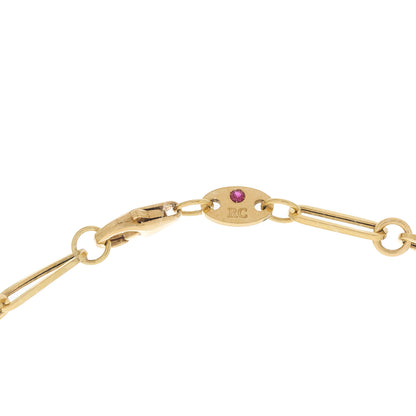 Roberto Coin 18K Yellow Gold Diamond Paperclip Triple Strand Bib Necklace 5 of 5