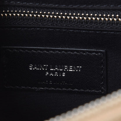 Saint Laurent Calfskin Y Quilted Monogram Large Loulou Chain Satchel Nude Powder 5 of 7