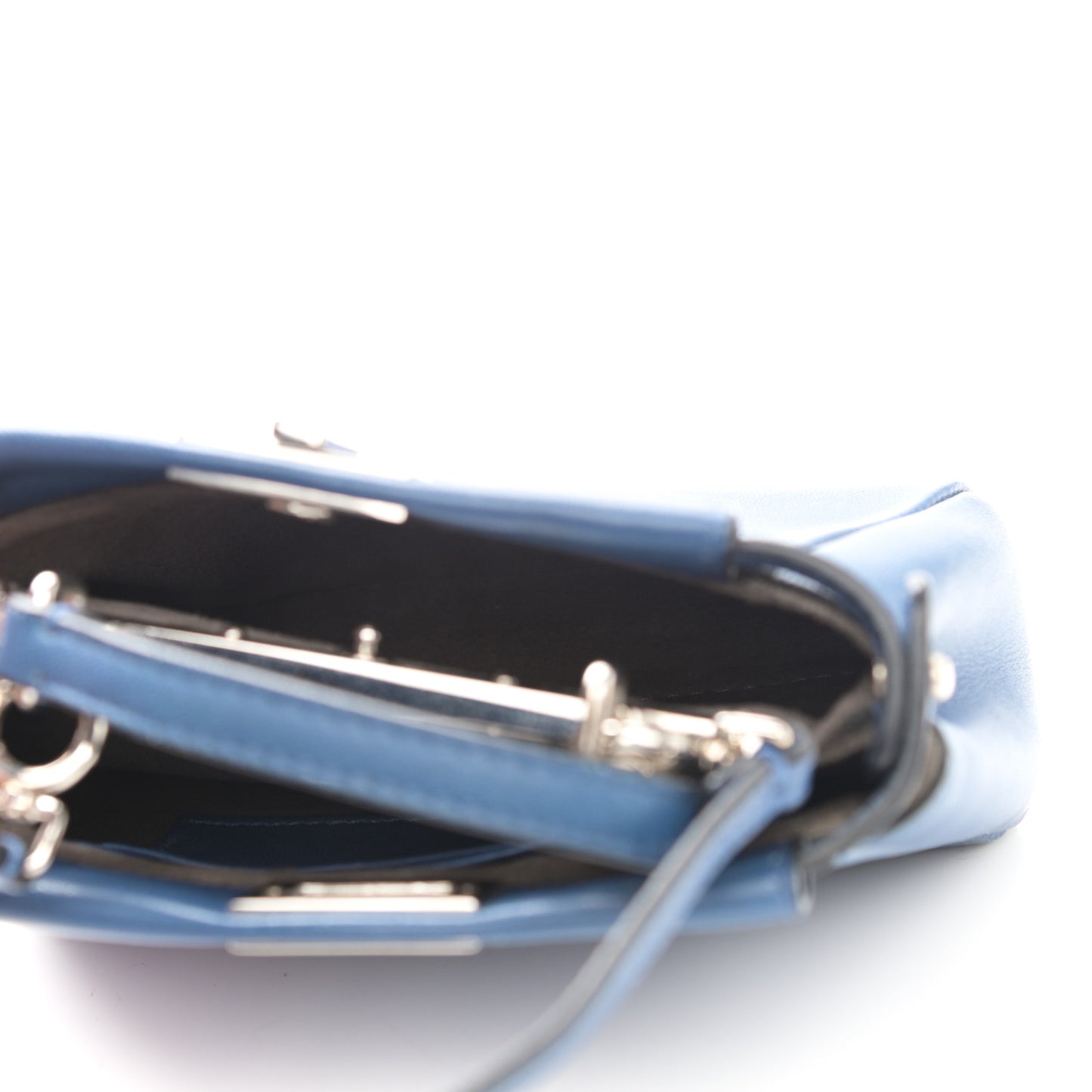 Shiny Nappa Micro Peekaboo Iconic Satchel Iris