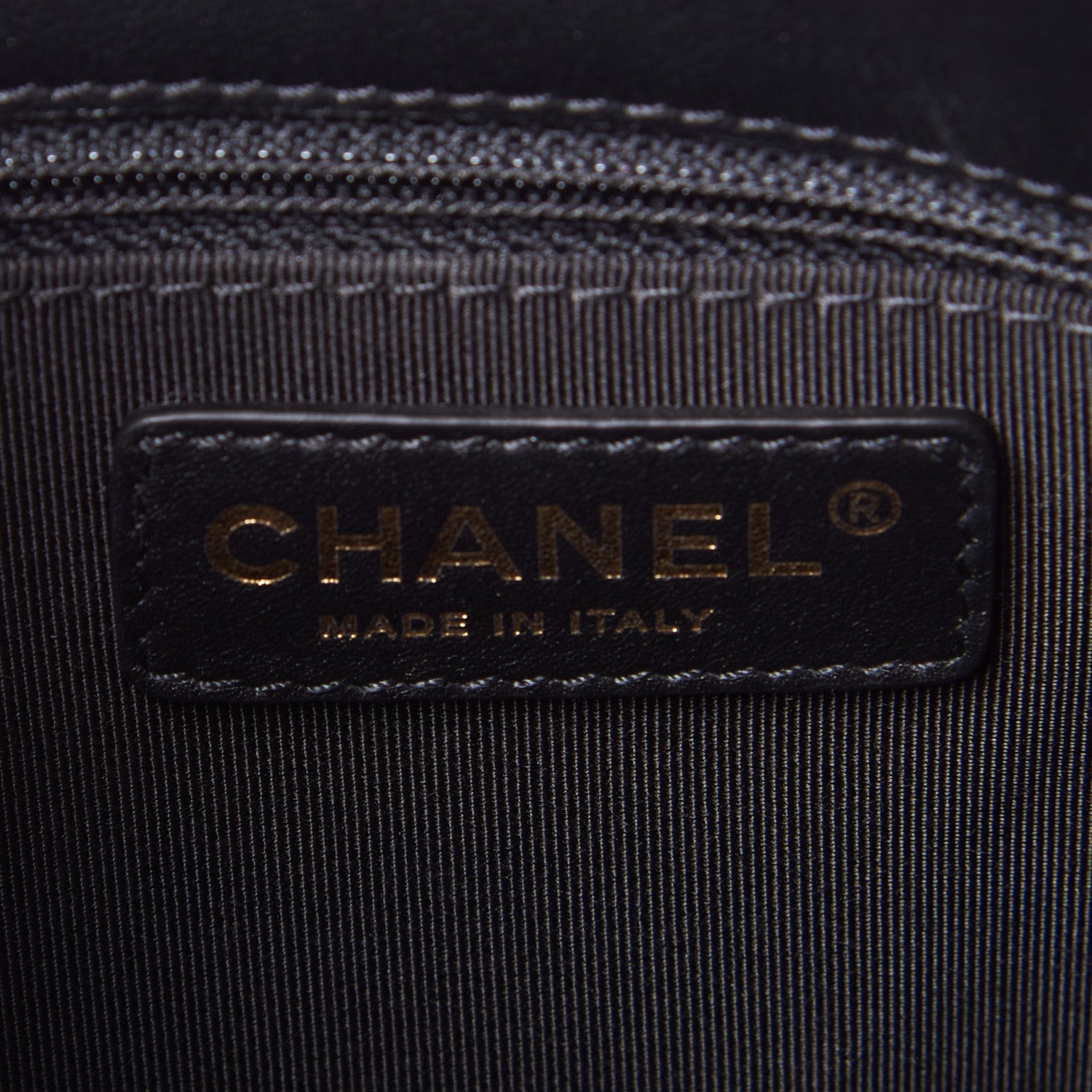Chanel Calfskin Stitched Egyptian Amulet Drawstring Bag Black 9 of 11