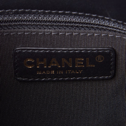 Chanel Calfskin Stitched Egyptian Amulet Drawstring Bag Black 9 of 11