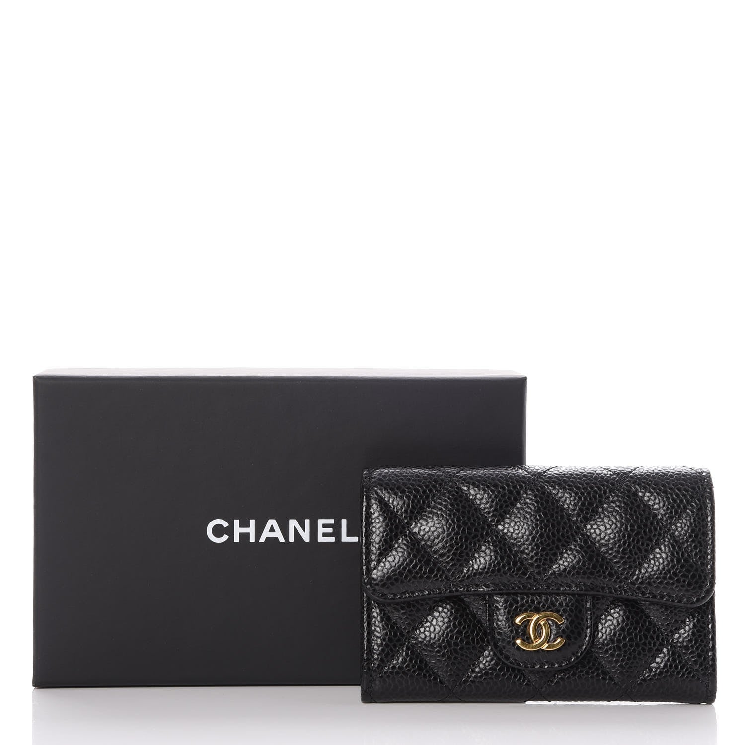 Chanel Caviar Quilted Flap Card Holder Black 9 of 9