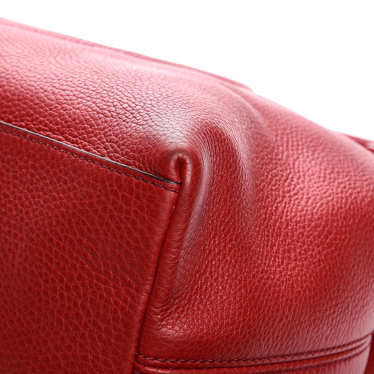 Gucci Pebbled Calfskin Medium Soho Chain Shoulder Bag Tabasco Red 9 of 12