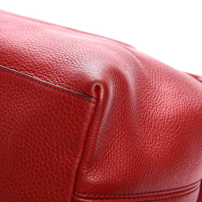 Gucci Pebbled Calfskin Medium Soho Chain Shoulder Bag Tabasco Red 9 of 12