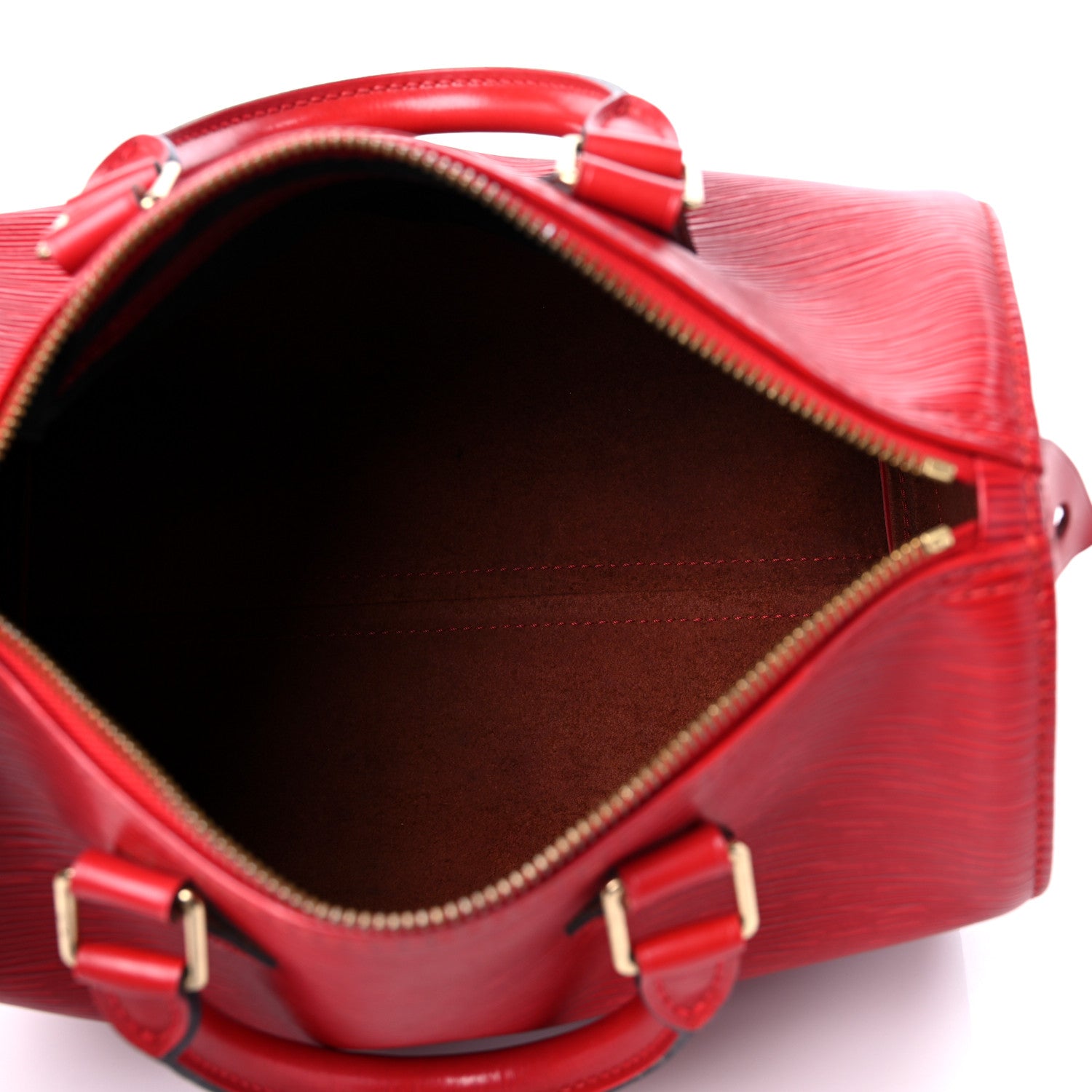 Louis Vuitton Epi Speedy 25 Castillan Red 5 of 14