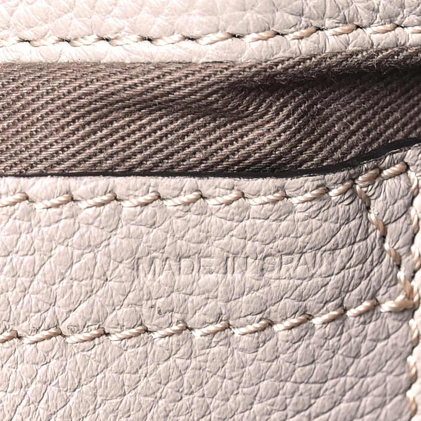 Grained Calfskin Small Marcie Saddle Bag Cashmere Grey