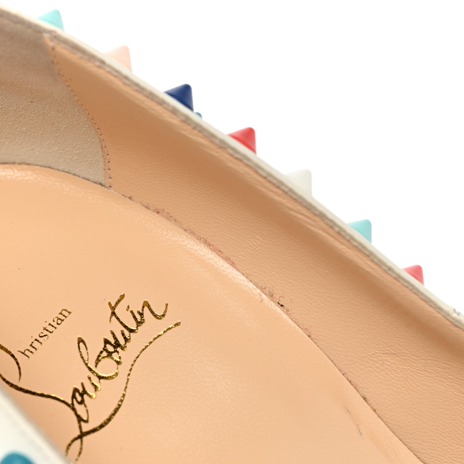 Christian Louboutin Gomme Pigalle Spikes 120 Pumps 40 White Multicolor 12 of 14
