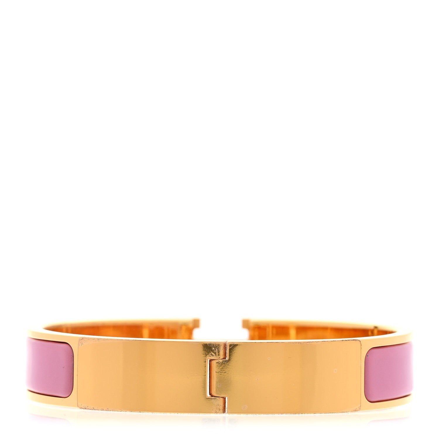 Hermes Enamel Narrow Clic Clac H Bracelet GM Rose Flamingo 3 of 6