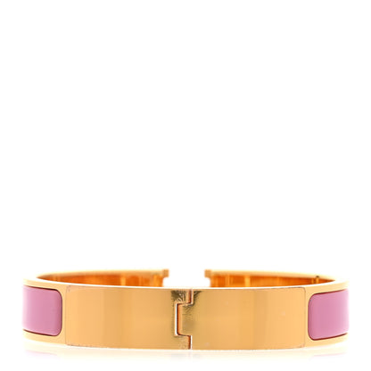 Hermes Enamel Narrow Clic Clac H Bracelet GM Rose Flamingo 3 of 6