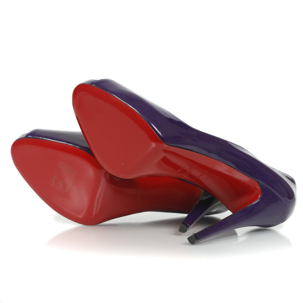 Christian Louboutin Patent Very Prive 120 Pumps 41 Purple 4 of 9