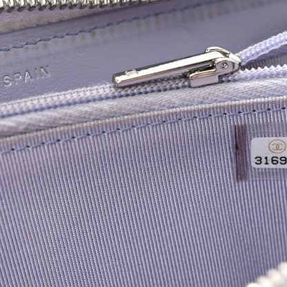 Chanel Caviar Quilted Medium Zip Around Wallet Light Purple 8 of 10