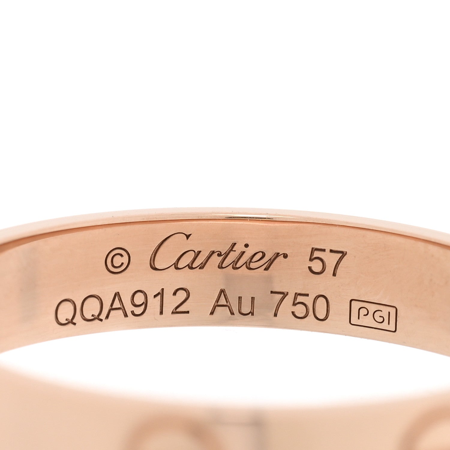 Cartier 18K Pink Gold 3.5mm LOVE Wedding Band Ring 57 8 4 of 5