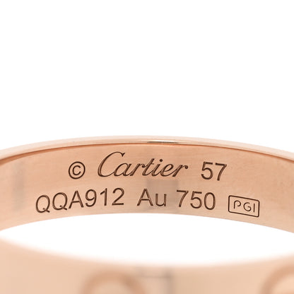 Cartier 18K Pink Gold 3.5mm LOVE Wedding Band Ring 57 8 4 of 5