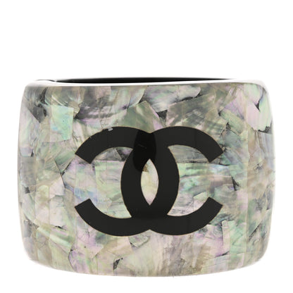 Chanel Resin Abalone CC Cuff Multicolor 1 of 4