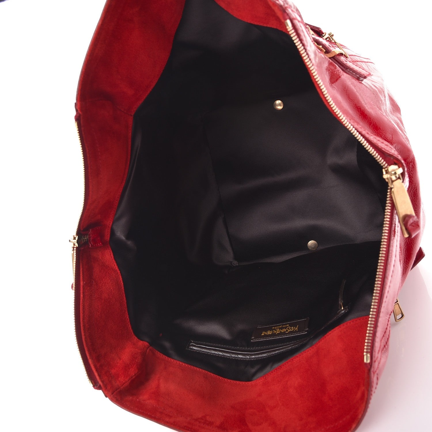 Saint Laurent Patent Large Downtown Red 5 of 7