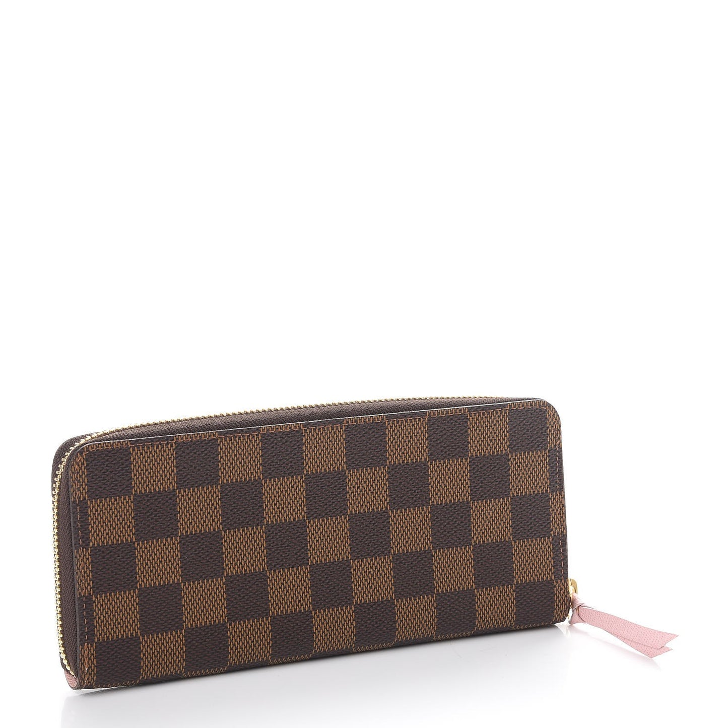 Damier Ebene Clemence Wallet Rose Ballerine