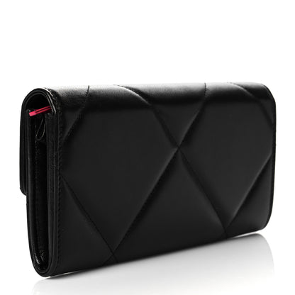 Chanel Lambskin Quilted Chanel 19 Flap Wallet Black 3 of 10