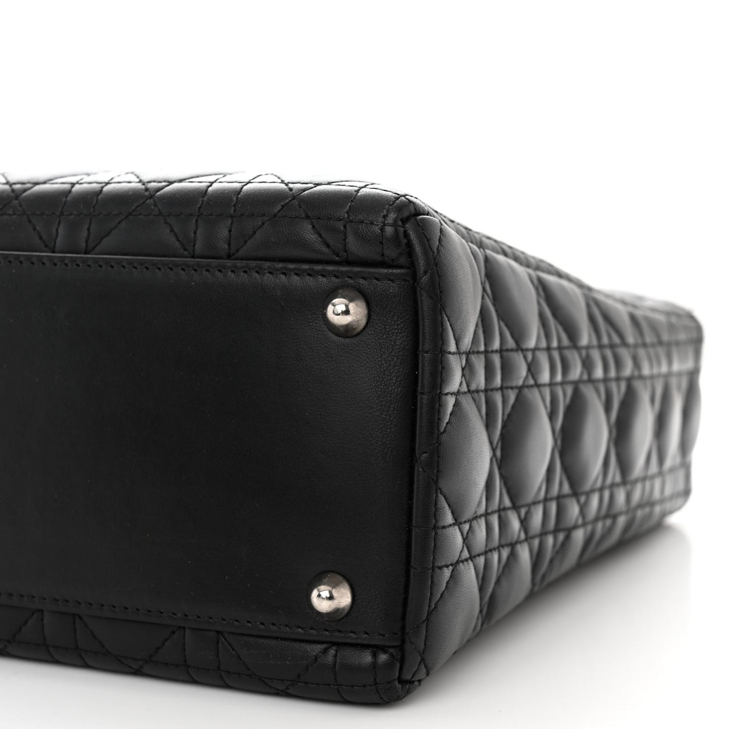 Lambskin Cannage Large Lady Dior Black