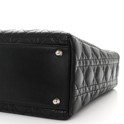 Christian Dior Lambskin Cannage Large Lady Dior Black 10 of 11