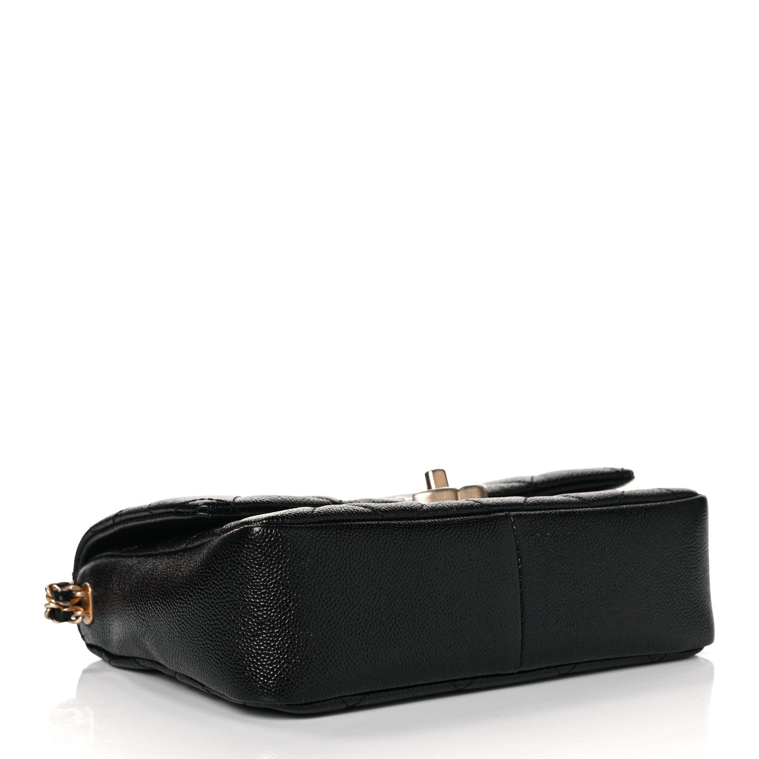 Chanel Shiny Caviar Quilted Small Chain Melody Flap Black 4 of 10