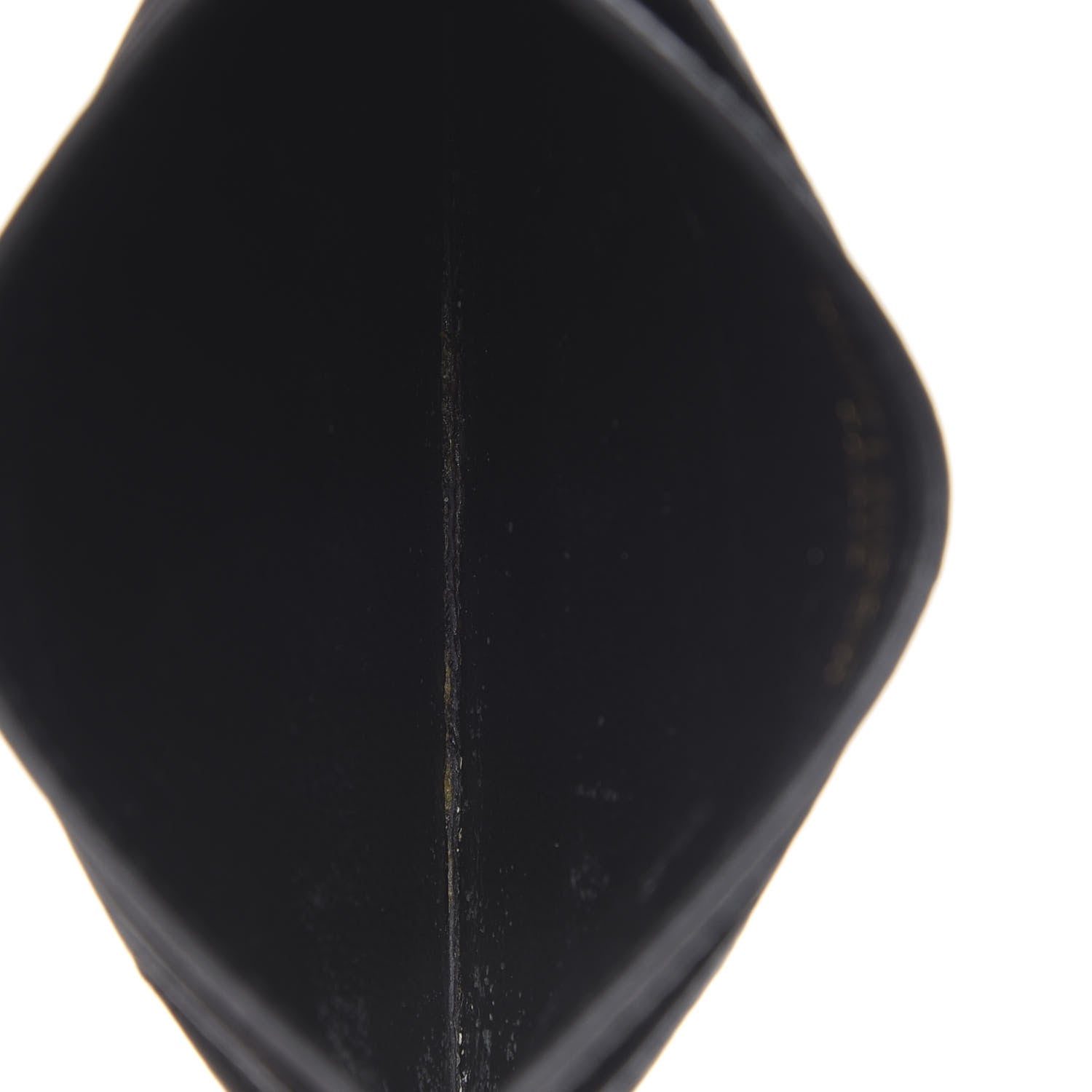 Saint Laurent Grain De Poudre Matelasse Chevron Monogram Credit Card Case Black 5 of 11