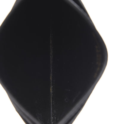 Saint Laurent Grain De Poudre Matelasse Chevron Monogram Credit Card Case Black 5 of 11