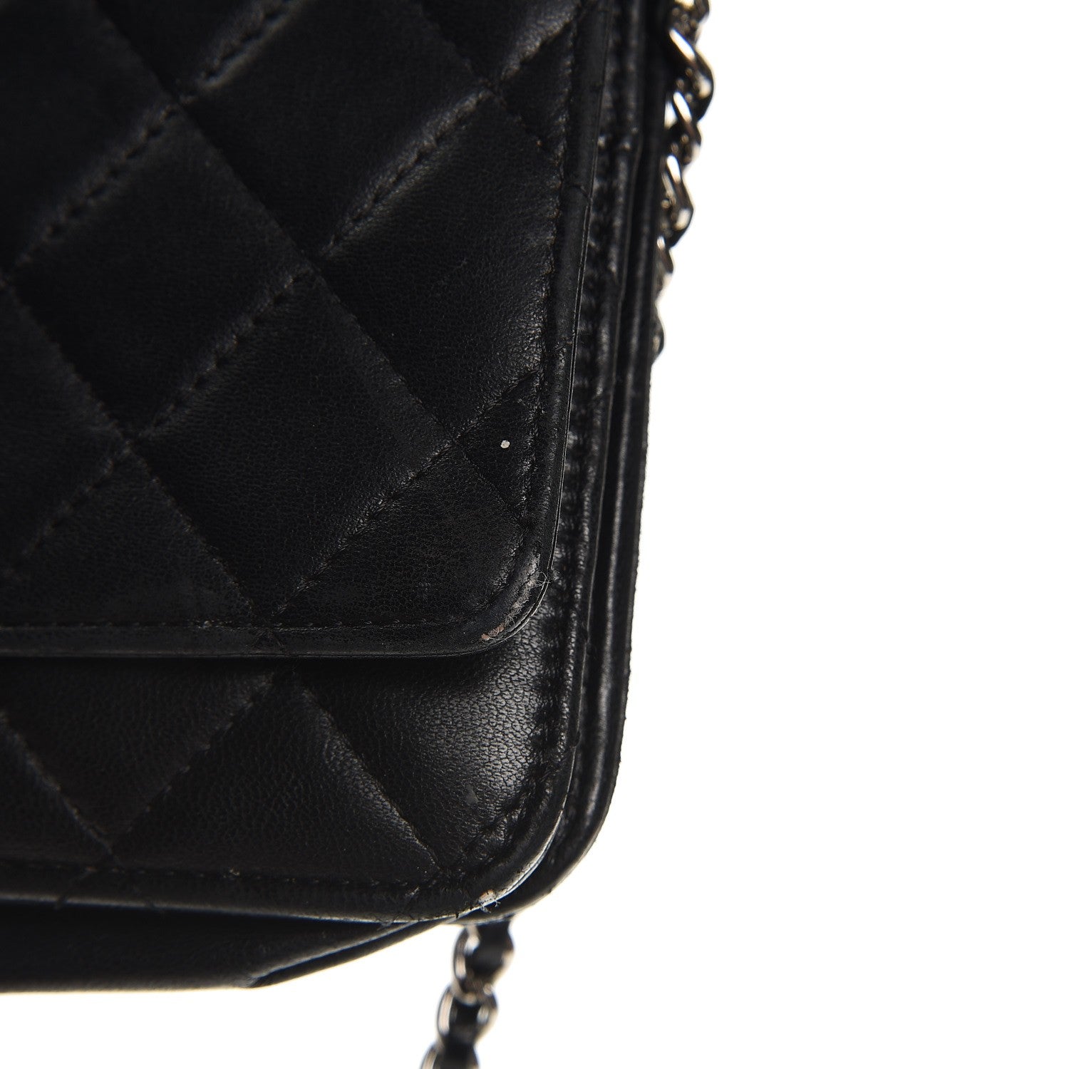 Chanel Lambskin Quilted Wallet On Chain WOC Black 14 of 19