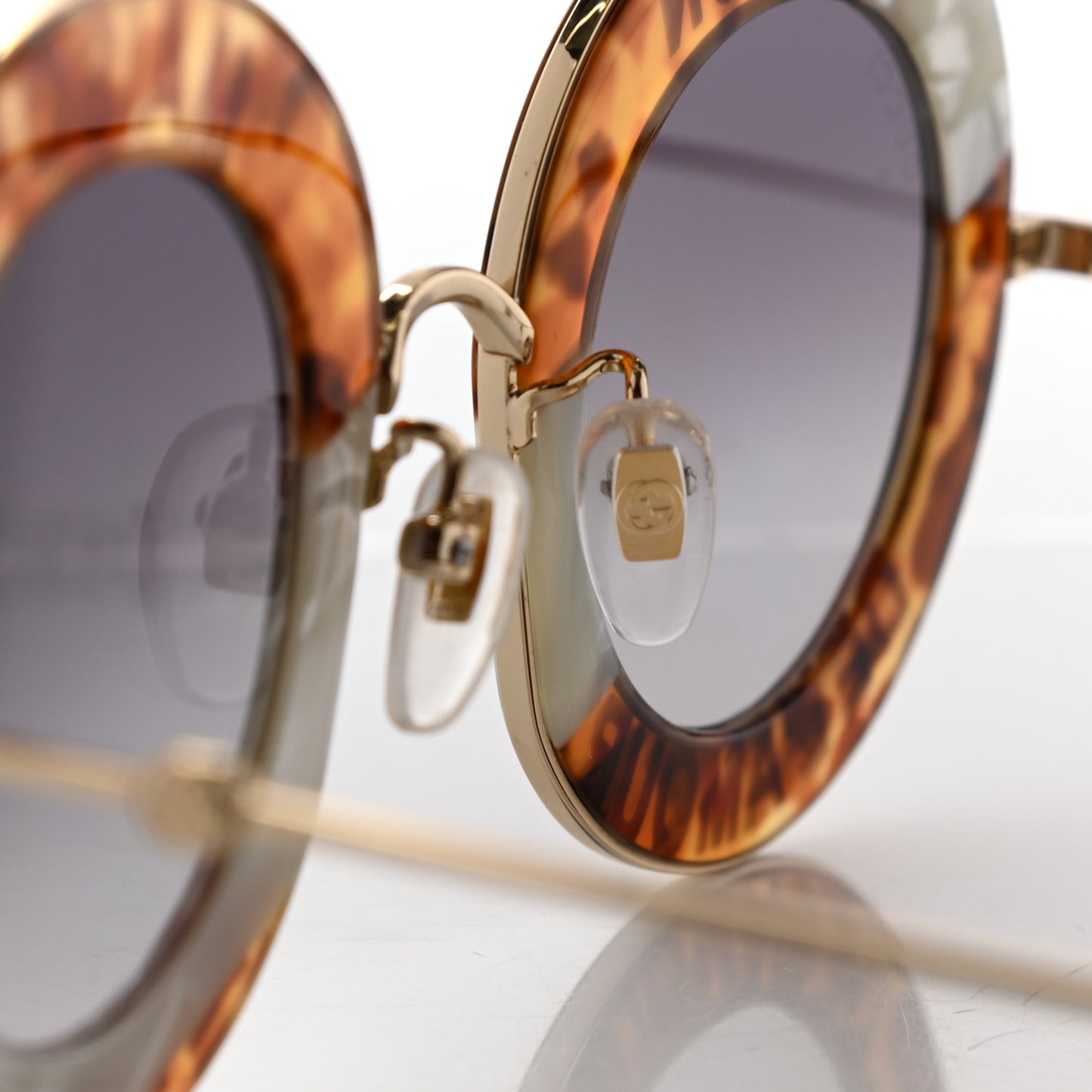 Metal Maison Del'Amour Round Frame Sunglasses GG0113S Tortoise